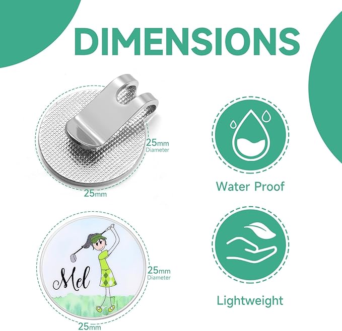 Magnetic Golf Ball Marker Clips, Funny Golf Ball Markers with Magnetic Clip, Enamel Golf Ball Markers Hat Clip Magnet for Men Women Golfer Gifts