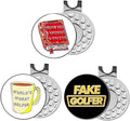 FINGER TEN Golf Ball Marker with Hat Clip Markers Assorted Patterns Value Gift Set Mark Golf Divot Tool Accessories for Men Women Kids