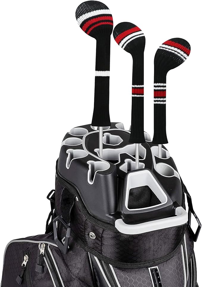 LeFeng 3Pcs Golf Club Covers, Knitted Golf Club Covers for 460cc Driver Fairway Woods and Hybrid