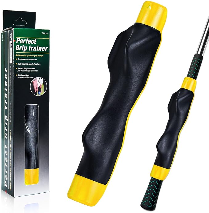 Axioms Golf Grip Trainer,Golf Training Aid for Right Hand & Golf Swing,Improves Grip Strength and Accuracy,Trains Correct Hand Position for Stable Swing,Golf Grip Kit for All Level Golfers