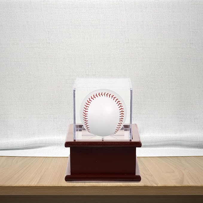 Acrylic Cube Baseball Display Case 8X8X8Cm Dustproof Moisture-Resistant Baseball Holder for Collectibles and Golf Ball Display Storage Box
