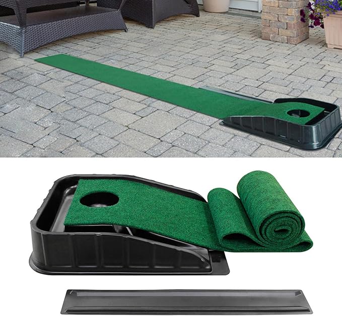 Golfing Putting Mat with Auto Return Golfing Putting Practice Mat Golfing Training Device for Indoor Outdoor Practice