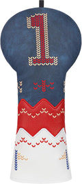 Craftsman Golf Club Headcover Driver Head Cover Fair Isle Pattern Golf Headcover Golf Club Cover for Driver Golf Gift