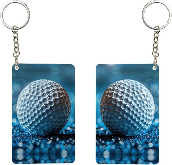 Keychain - Rectangular Acrylic Keychain Daily Key Ring Car Key Fob Holder 2X3 Inch