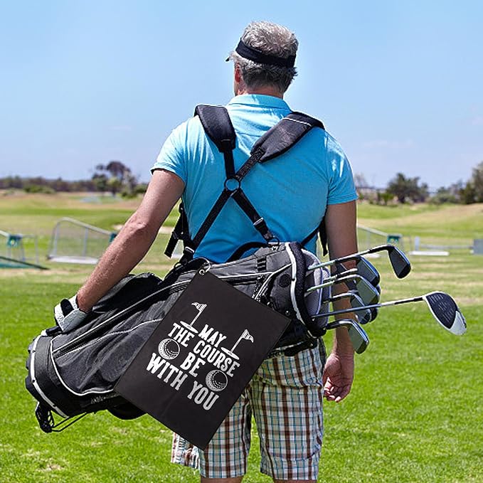 Golf Towel,Printed Golf Towels for Golf Bags with Clip,Golf Accessories Funny Golf Gifts for Men Golfers,Husband Boyfriend Dad,Birthday Gifts for Golf Fan-I Use This Towel to Wash My Balls (Golf#2)