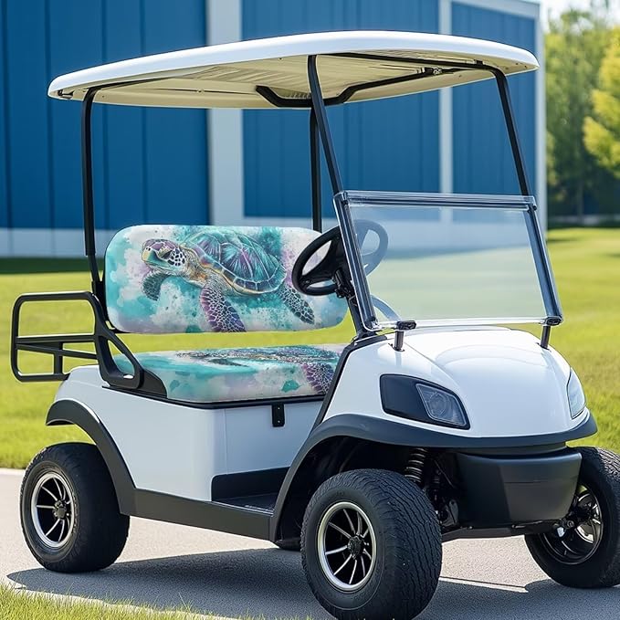 Fashion Print Golf Cart Seat Covers 2 Passenger Golf Cart Backrest Cover Golf Cart Seat Towel Gift for Friends