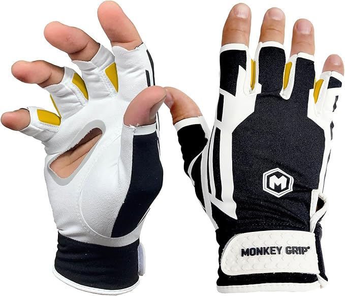 MONKEY GRIP Sun Protector Golf Glove Light Hand Premium Synthetic Half Finger UV-Cut Nonslip Power Grip No Twist