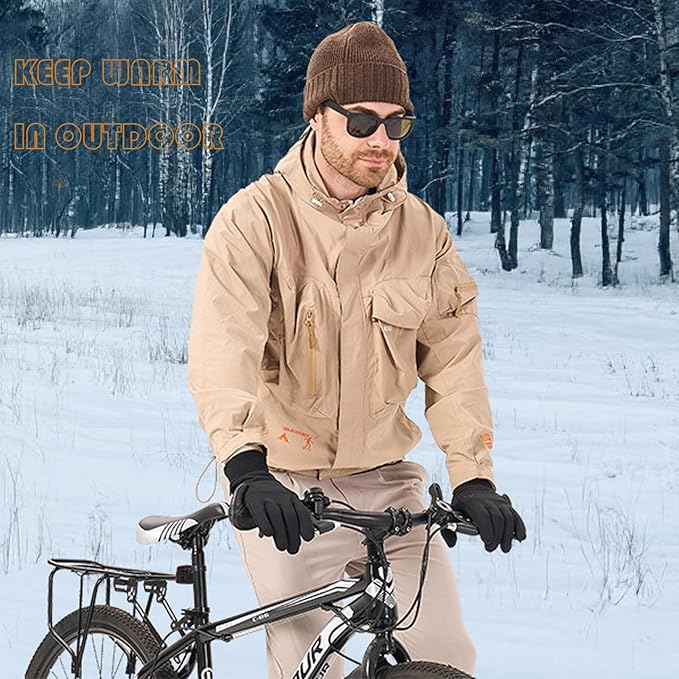 LMLALML Winter Gloves for Men and Women Waterproof Cycling Driving Running Gloves for Cold Weather