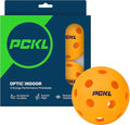 PCKL Optic Speed Pickleball Balls | Choose Indoor or Outdoor Pickleballs | USAPA Tournament Aproved | 4 Pack Crack-Resistant