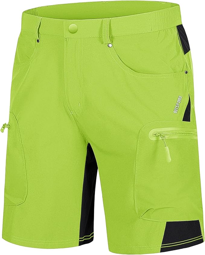TACVASEN Men's Hiking Cargo Shorts 10" with Zipper Pockets Quick Dry Casual Stretch Golf Work Short Outdoor Summer