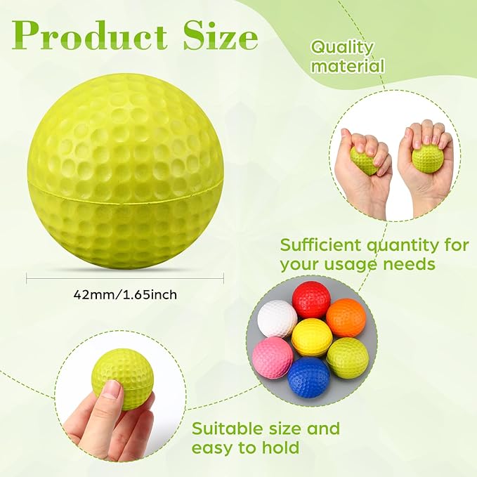 30 Pcs Foam Golf Practice Balls Soft Foam Balls for Golf Practice Realistic Feel and Flight Sport Training