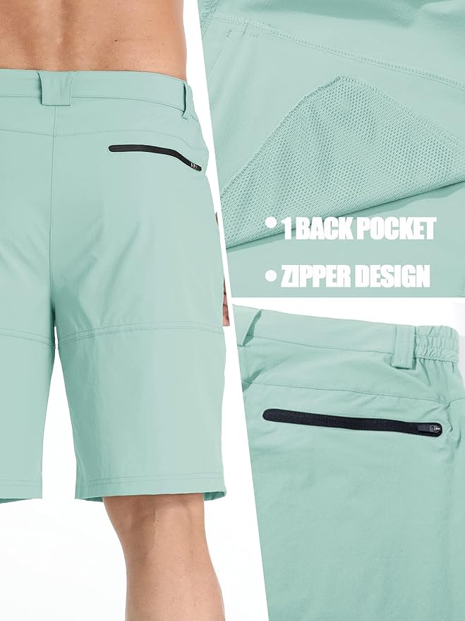 TACVASEN Men's Summer Outdoor Shorts Quick Dry Cargo Casual Work Hiking Shorts (NO Belt)