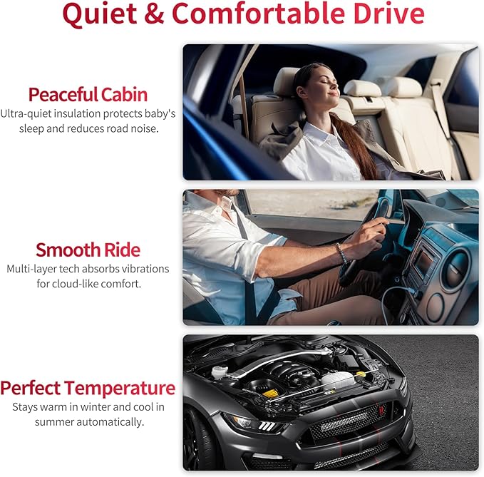 197mil 8.61sqft Car Sound Deadening Material Mat - Automotive Carpet Sound Dampening, Auto Sound Deadener Foam RV Insulation Car Audio Accessories, Heat Insulation for Floor, Door, Truck
