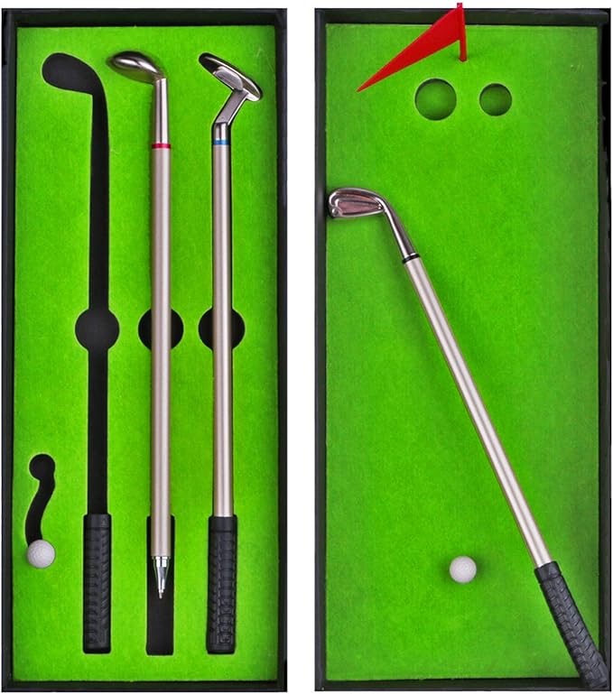 Golf Pen Desktop Games - Funny Gifts for Golfers, Coworkers, Boss - Stocking Stuffers