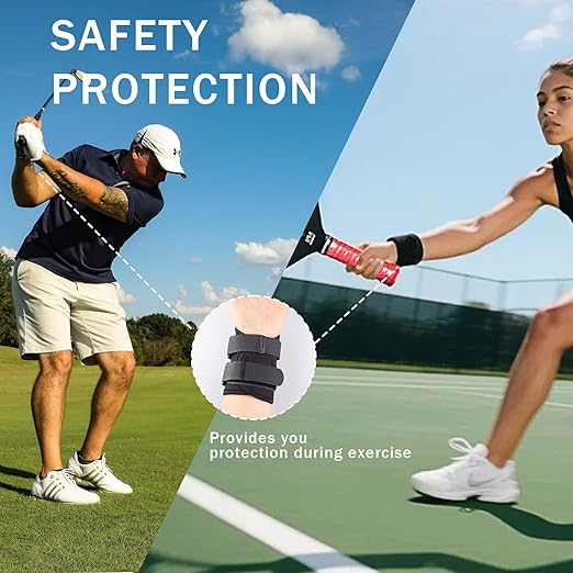 Pickleball & Golf Wrist Brace, Dual Sport Swing Alignment Trainer Neoprene Wrist Correction Support for Pickleball Training and Pickleball Form, Golf Swing Aid for Beginners ﻿