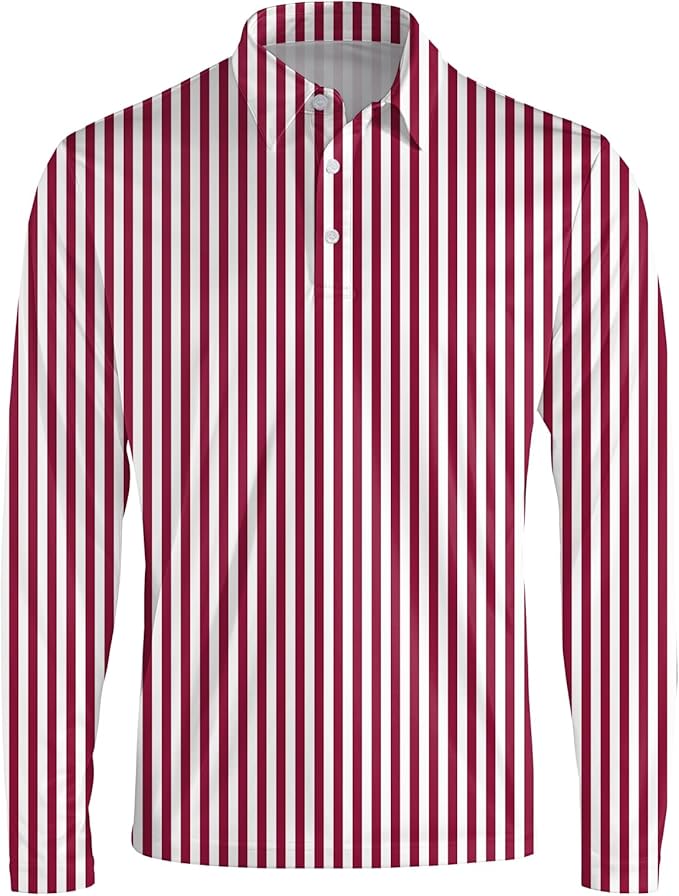 Men's Long Sleeve Golf Shirt Quick Dry 3 Button Work Fishing Outdoor Casual Collar Shirt