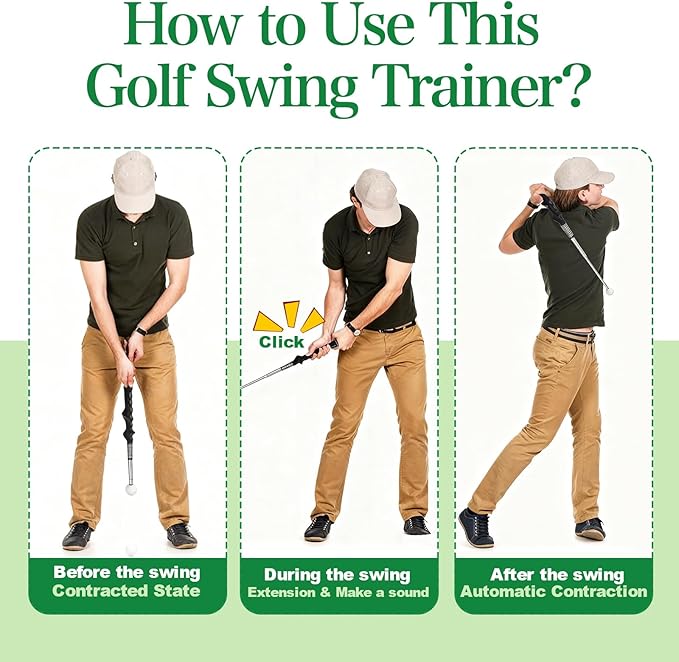 Lineslife Golf Grip Swing Training Aid, Retractable Golf Swing Training Aid for Right Handed Golfers,Golf Grip Trainer Attachment for Indoor Practice, Golf Accessories