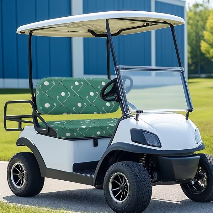 Fashion Print Golf Cart Seat Covers 2 Passenger Golf Cart Backrest Cover Golf Cart Seat Towel Gift for Friends