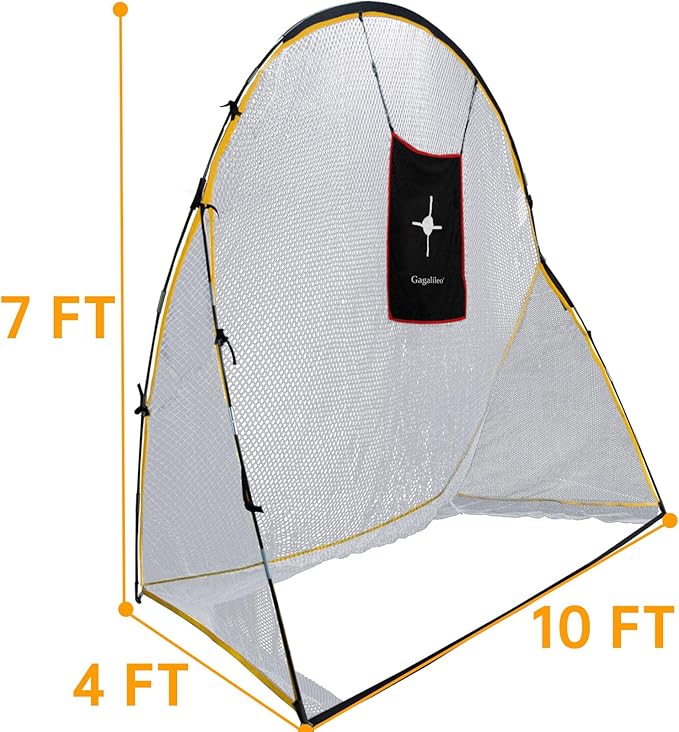 Gagalileo Golf Net: 10x7ft Practice Driving with Barrier Tur Mat Target for Backyard Home Adults Beginners
