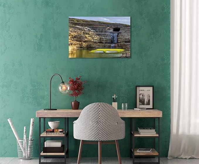 chenchenArt Payne's Valley Golf Course 19th Hole Wall Art for Living Room Bedroom Bathroom Home Decorations Golf Course Picture Poster Canvas Prints Modern Artwork Framed Ready to Hang(12''H x 16''W)