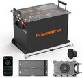 48V 100Ah Lithium Golf Cart Battery, 48V 100Ah LiFePO4 Battery, Built-in Max 300A BMS, with LCD Monitor & Mobile APP & 48V 15A Lithium Battery Charger, 4000+ Cycles, Perfect for Golf Carts
