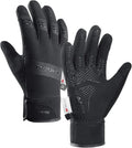 FOXLVDA 10℉ Winter Gloves Men Women, Waterproof Windproof Thermal Touch Screen with Non-Slip Grip and Warm Lining for Cold Weather Cycling Driving Hiking Running Golf Ski Snow Ski Sports Daily Work