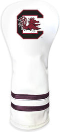 Team Golf NCAA White Vintage Fairway Golf Club Headcover, Form Fitting Design, Retro Design