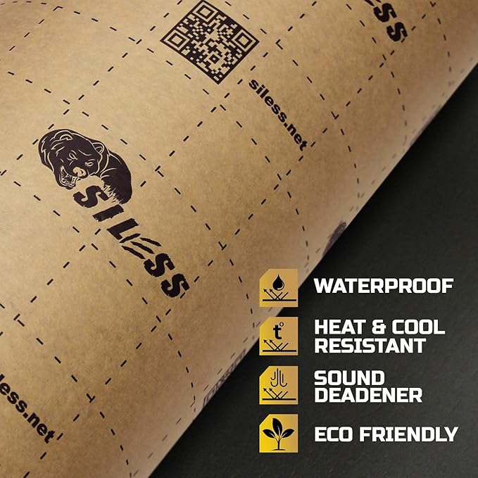 Siless Liner 314 mil 18 sqft Sound Deadening mat - Sound Deadener Mat - Car Sound Dampening Material - Sound dampener - Sound deadening Material Sound Insulation - Car Sound deadening