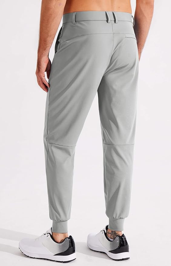 Libin Men's Golf Pants Joggers Lightweight 3 Pockets Slim Fit Soft Stretchy Tapered Work Dress Athletic