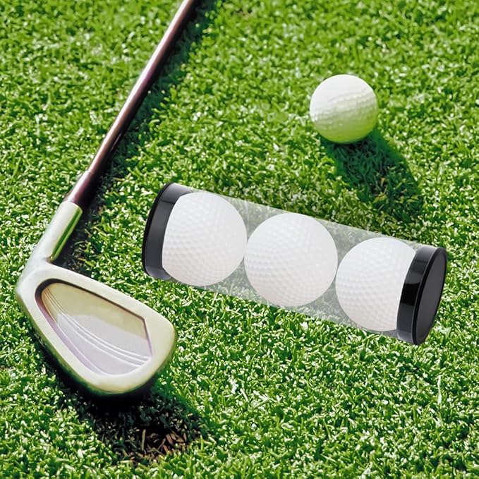 5 Pack Clear Tube Golf Ball Storage Case, Golf Barrel Clear Tubes, Portable with Caps Golf Ball Cases for Home Store Display Use, Thickened Material, 1.8 Inch