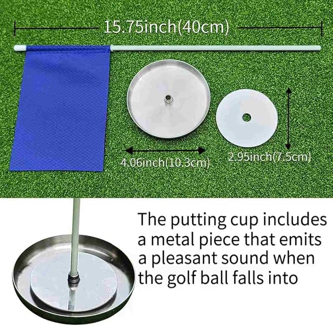 Metal Golf Putting Cup with Flag Golf Training Hole for Golf Putting Green Indoor Outdoor