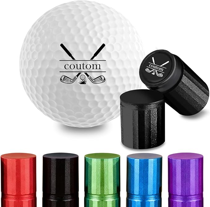 Custom Golf Ball Stamp Marker, Personalized Monogram Logo & Name Marker with Durable Waterproof Ink, Reusable Stamper for Men Golfer & Dad Husband Gifts, Unique for Retirement, Birthday, Party
