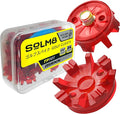 SOLM8 Golf Shoe Replacement Spikes - Metal Screw Threading Dia ¼ Inch/6mm Easy to Install on Cricket & Golf Cleats (Spanner Included)