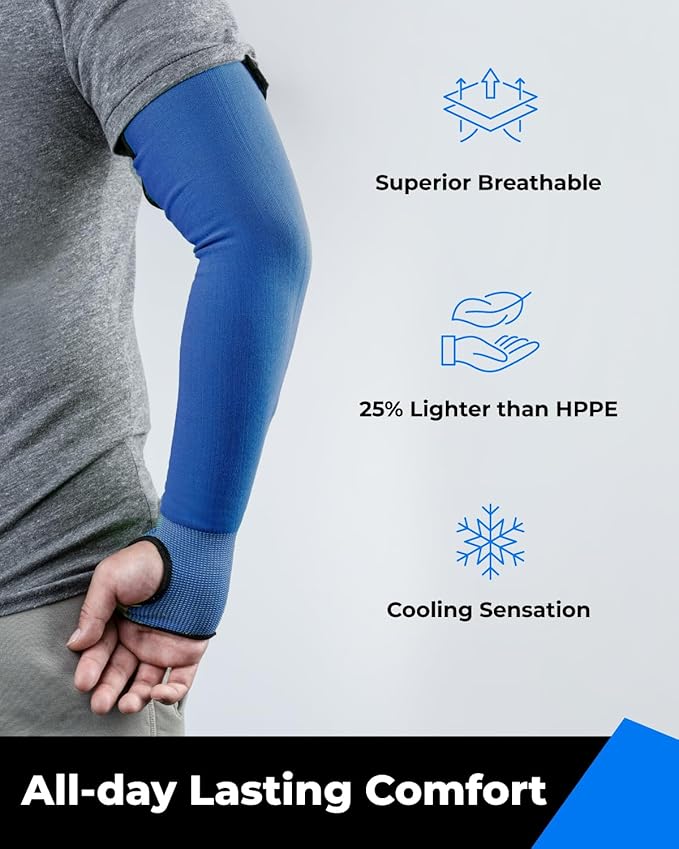 Ultra-Comfort Cut Resistant Sleeves for Thin Skin and Bruising, Cooling Protective Arm Sleeves for Gardening, Farming, Yard