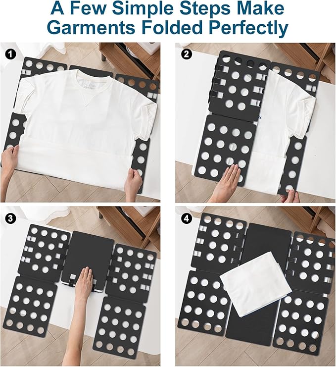 Shirt Folder Board Adult Clothes Folding Board tshirt Folding Helper Durable Plastic Laundry Folders One for Multiple Sizes Quickly Standardize the Folding of Clothing