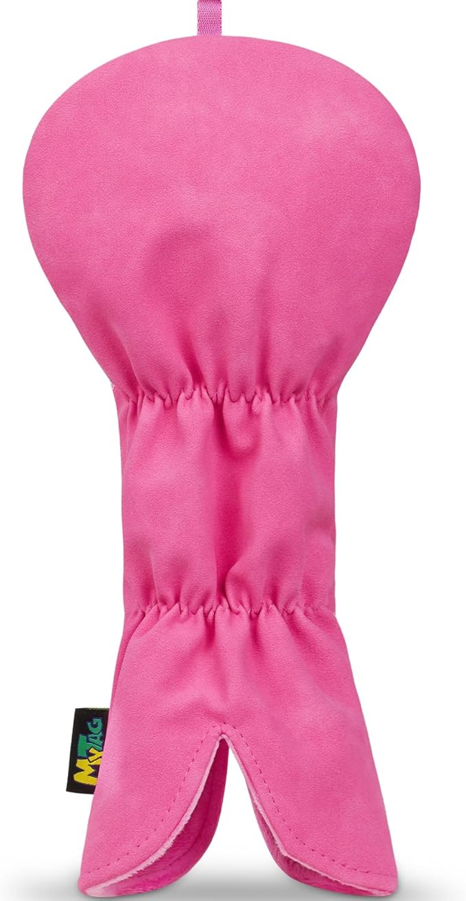 mytag Pink Golf Club Head Covers, Western Cowboy Retro Golf Headcovers with Patch & Embroidery Driver Fairway Wood Hybrids/Rescue Covers