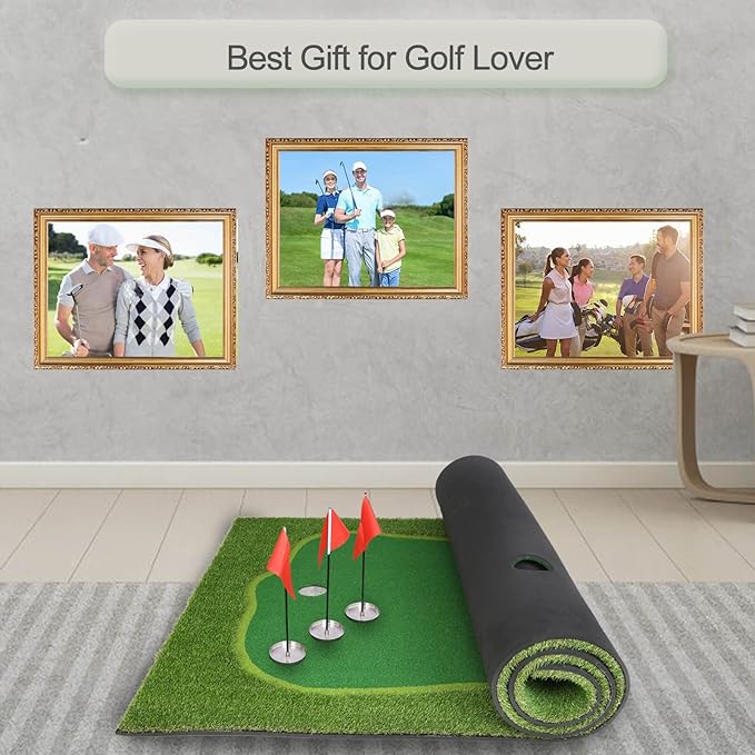 Golf Putting Green, Practice Putting Green Mat, Large Professional Golfing Training Mat for Indoor Outdoor…