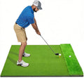 Dual-Turf Golf Hitting Mat Outdoor, 31/36mm 5x4ft Thickened Golf Practice Mat with 20 Balls Fairway & Rough for Swing Chipping Driving- Ideal Gifts for Men