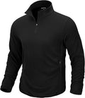 G Gradual Mens Quarter Zip Pullover Fleece with 2 Zipper Pockets Long Sleeve Golf Shirt Winter Athletic Sweater Lightweight