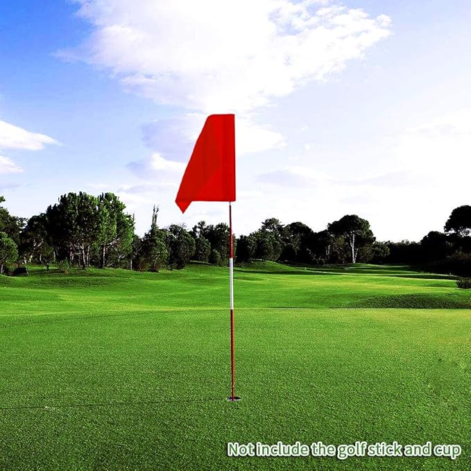 Green Golf Training Flag, Nylon Putting Green Target, Indoor/Outdoor Backyard Garden Portable, 19.7" x 13.4"