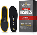 VKTRY Gold for Cleated Shoes - Carbon Fiber Performance Insoles Customized Athletic Inserts for Football, Baseball, Soccer, Golf, Lax & More | Run Fast, Jump High, US M11-11.5, W13-13.5, 171-220lb