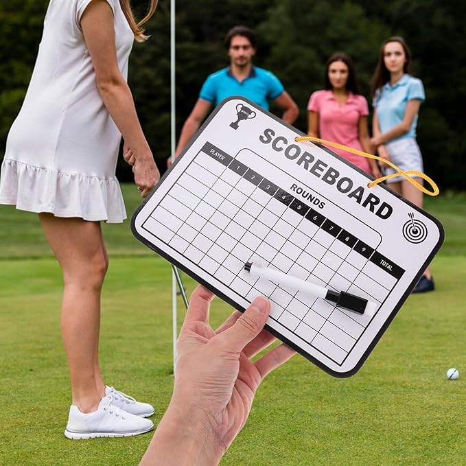 TOYANDONA 1Set Multi Use Golf Score Writing Board Double Sided Dry Erase Scoreboard for Golf Training and Score Tracking Durable User Friendly Design for All Ages