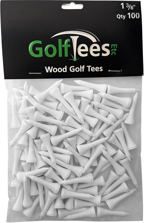 Wood Golf Tees - Standard Golf Tees for Men and Women