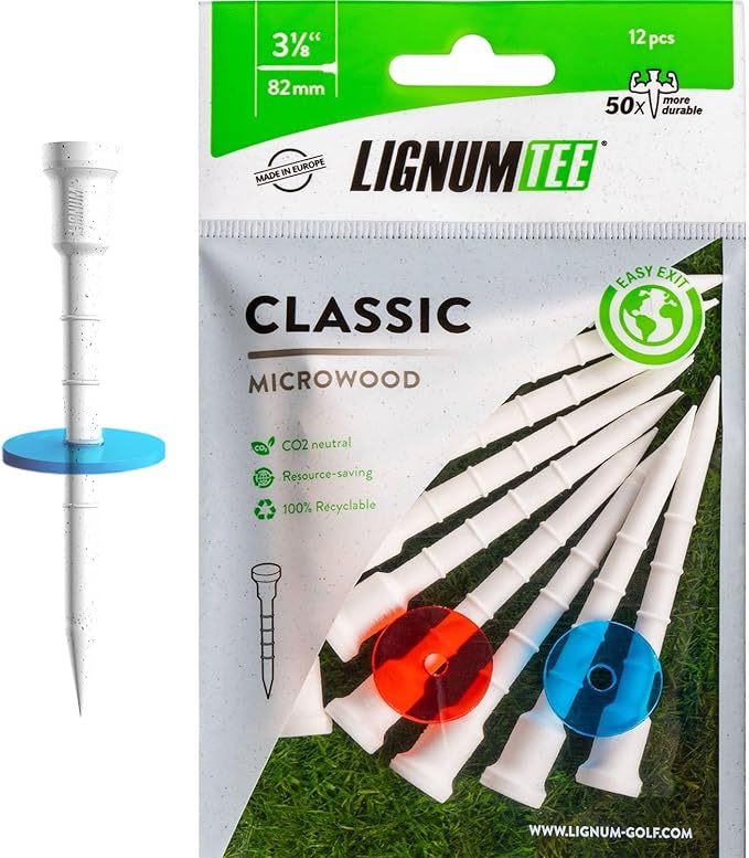 LIGNUM Unbreakable Microwood Golf Tees 50x More Durable/Adjustable Golf Tee/Innovative Wood Fiber and Natural Adhesives/Golf Tee, Golf Tees, Tees Golf, Golf Ball Tees