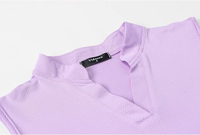 Womens Sleeveless Golf Polo Shirts Lightweight Tennis Sport Tops