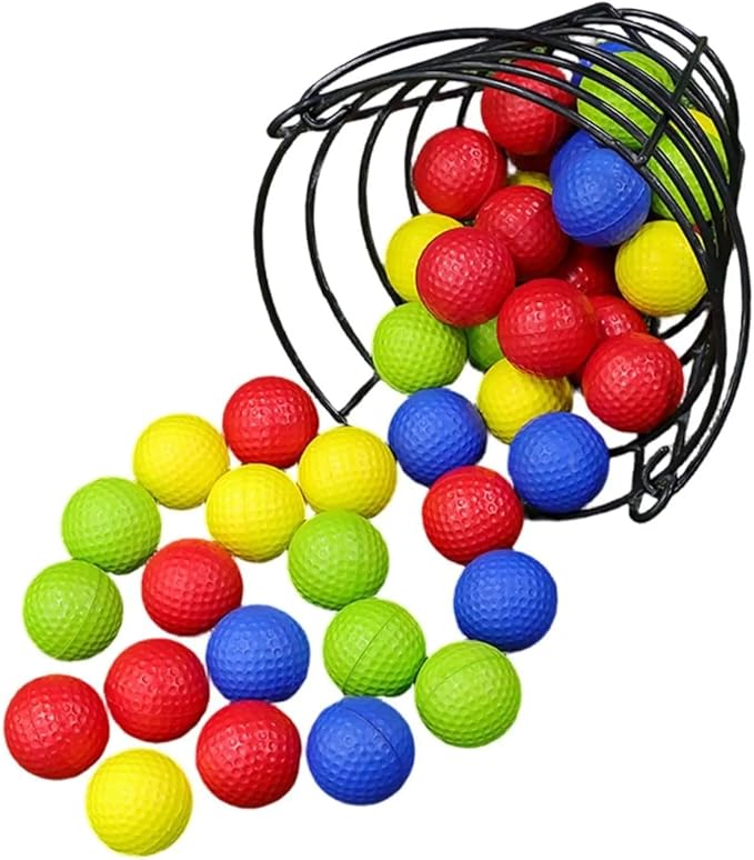 50 Pack Soft Golf Practice Balls, Multifunctional Colored Training Aid for Indoor & Outdoor Use