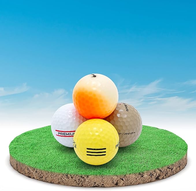 Recycled Hit-Away Used Golf Balls - Cheap Bulk Golfballs Perfect for Practice & Range Hitting - Mix Comes in a Mesh Ball Carrying Bag