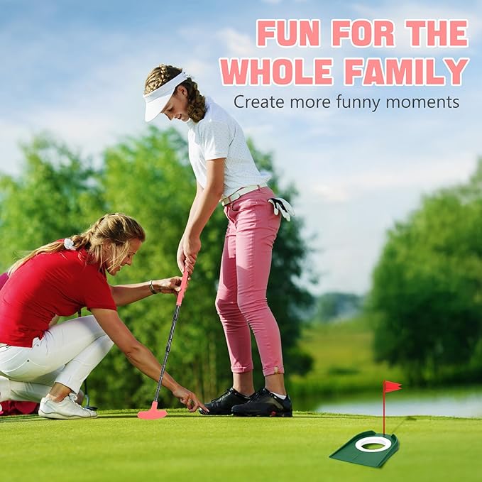 Golf Putter, Golf Clubs for Men & Women, Mini Putter, Club Golf Set, Bucket Golf Game, Two-Way Putters Includes Ball, Cup with Flag