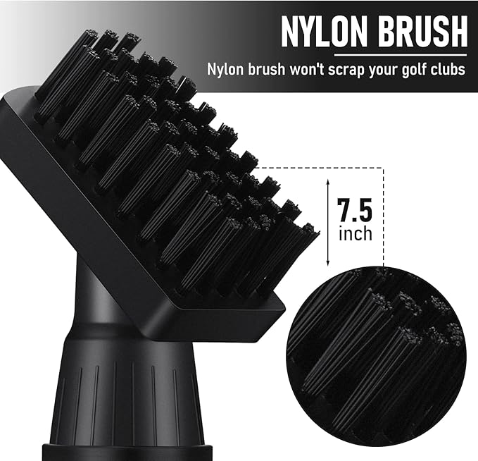 2 Pack Club Cleaner Groove Tube Golf Brush With Leakproof Reservoir, Squeeze Bottle for Easy Cleaning, 7 Inches Tall