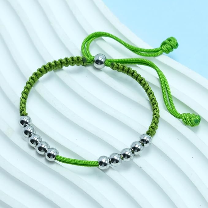 LAMIBEE Golf Stainless Steel 10 Beads Score Counter Bracelet, Golf Stroke Count Bracelet, Resizable and Easy to Adjust Golf Round Scoring Tracker, Durable and Stylish Golf Accessory